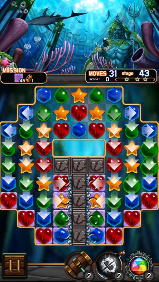 Jewel Poseidon : Jewel Match 3 screenshot